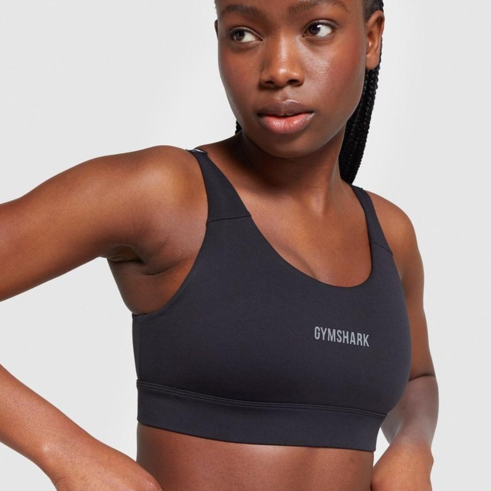 GYMSHARK / Illumination Black Sports Bra Sz S - Picture 1 of 9